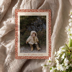 Personlig Rustic Brown Thanksgiving Photo Inbjudningar