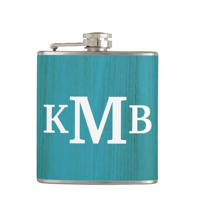 Personlig Rustic Chic Wood Classic Monogram Fickplunta (Framsidan)