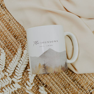 Personlig Rustic Family Namn Mugg Est Mugg
