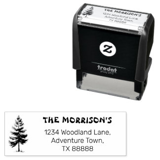 Personlig Rustic Family Namn Returadress Självfärgande Stämpel