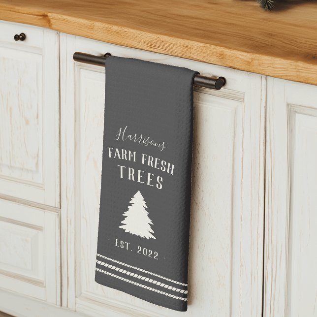 Personlig Rustic Farm Fresh Träd Kökshandduk (Skapare uppladdad)