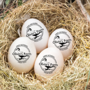 Personlig Rustic Farm Owner Anka Egg Stämpel