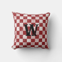 Personlig Rustic Farmhouse Checkered Red, White
