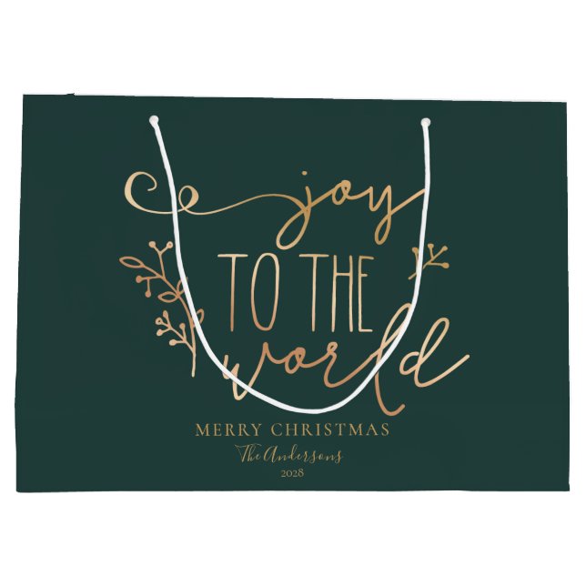 Personlig Rustic God jul Family Namn (Baksidan)