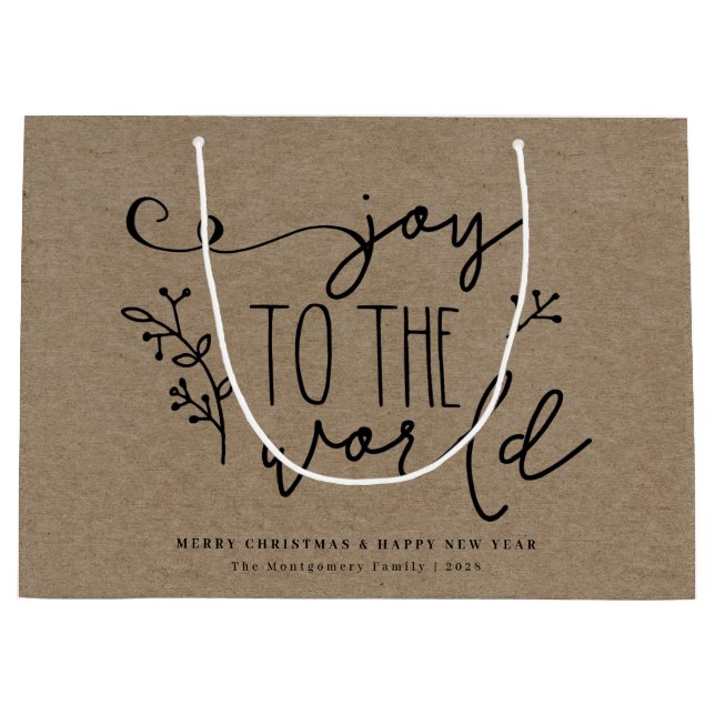 Personlig Rustic God jul Kraft Namn (Framsidan)