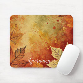 Personlig Rustic Golden Autumnal Distress Bläck Musmatta