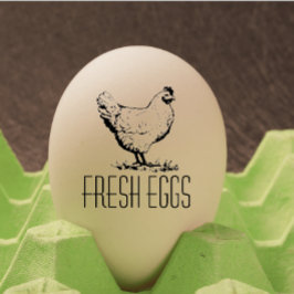 Personlig Rustic Hen Namn Egg Kärlek Stämpel
