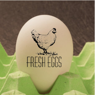 Personlig Rustic Hen Namn Egg Kärlek Stämpel