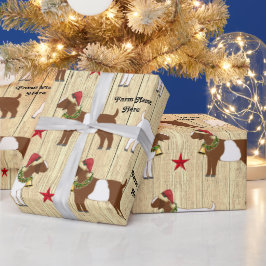 Personlig Rustic jul Boer Goat Herd Presentpapper