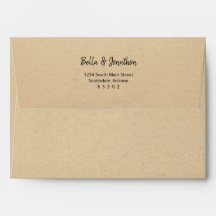 Personlig Rustic Kraft Papper Background Bröllop