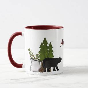 Personlig Rustic Land Bear Mountain Mugg