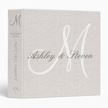 Personlig Rustic Linen med vit monogram