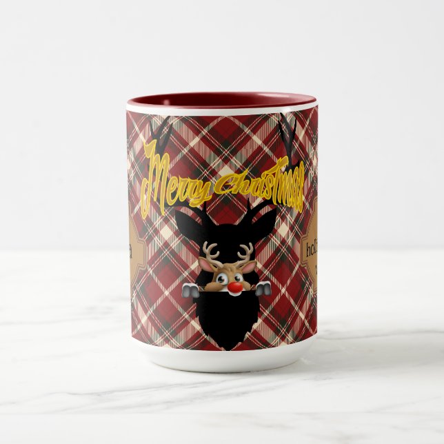 Personlig Rustic Magic Helgdag Reindeer Mugg (Center)