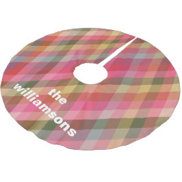 Personlig Rustic Play Family Namn jul Julgransmatta Borstad Polyester