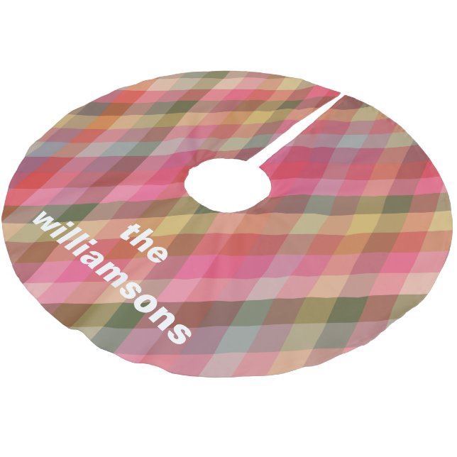 Personlig Rustic Play Family Namn jul Julgransmatta Borstad Polyester (Vinklad)