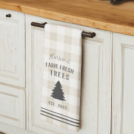 Personlig Rustic Pput Helgdag Farm Fresh Träd Kökshandduk