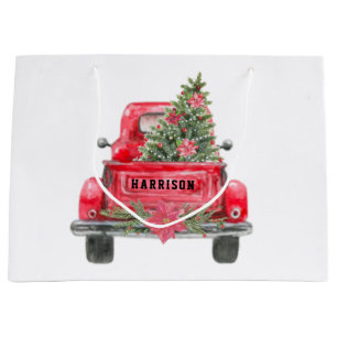Personlig Rustic Red Lastbil Family Namn
