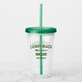 Personlig Rustic Retro Camp Bach vit Grönt Take Away Mugg