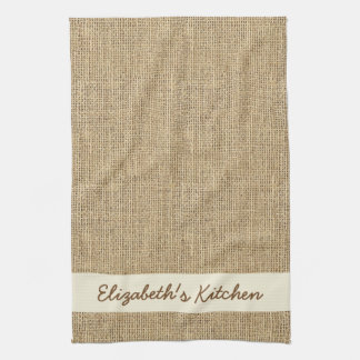 Personlig Rustic Simulated Burlap Kökshandduk