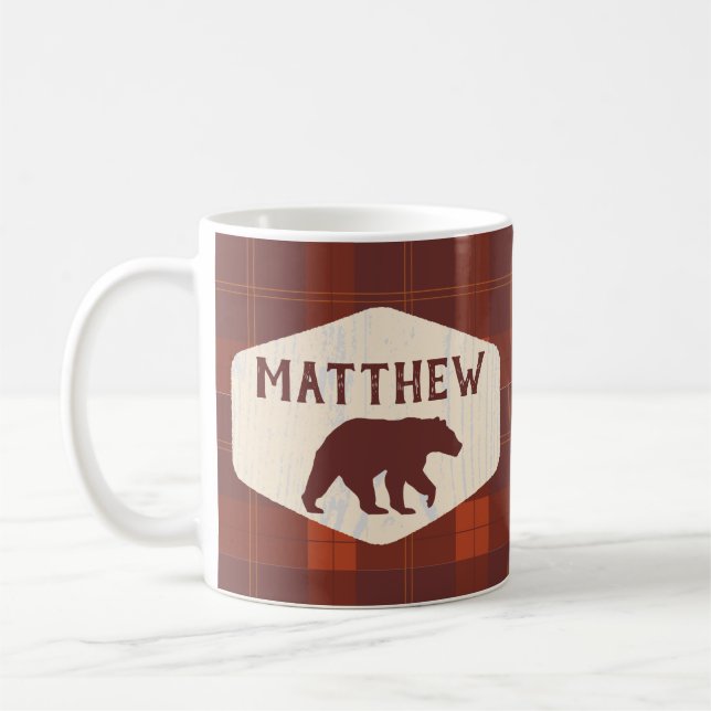 Personlig Rustic Stil Pällat björn Kaffemugg (Vänster)