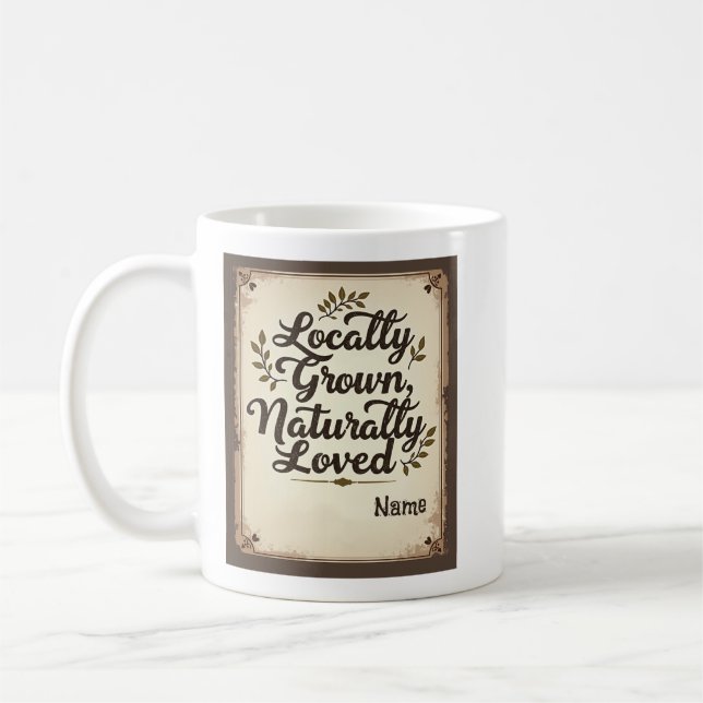 Personlig Rustic Wall Décor Kaffemugg (Vänster)