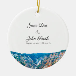 Personlig Rustic Waterfall Ceramic Ornament