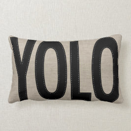 Personlig Rustic YOLO Du kan bara leva Gång Lumbarkudde