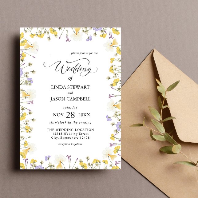 Personlig Rustik Akvarell Blommig Bröllop Inbjudningar (Personalized rustic watercolor floral invitation adds warm charm to your wedding day)