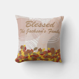Personlig rustik boho välsignad,Thanksgiving Kudde