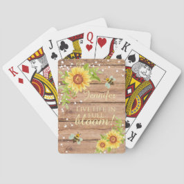Personlig Rustik Lev Livet I Full Blomning Blommig Casinokort
