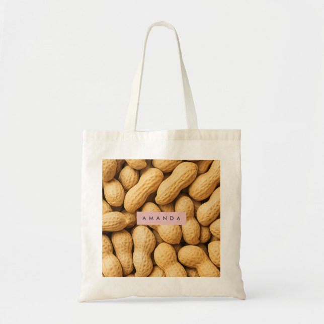 Personlig Rustik Peanut-snackdesign Tygkasse (Framsidan)