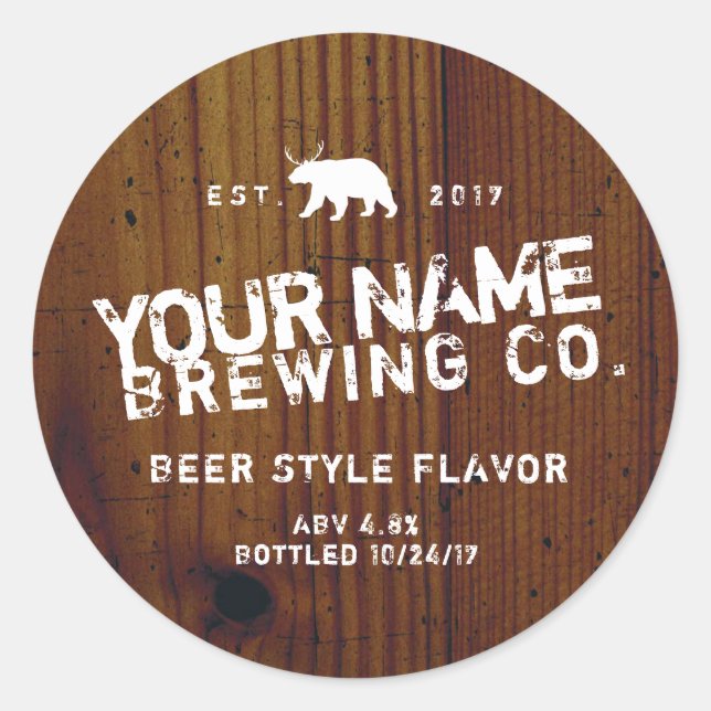 Personlig - Rustika etiketter - Lägg till eget ord (Framsida)