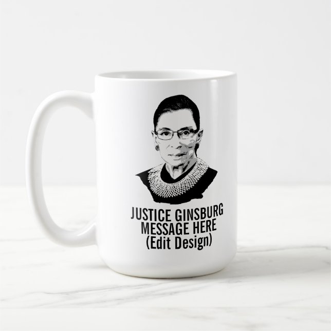 Personlig RUTH BADER GINSBURG Kaffemugg (Vänster)