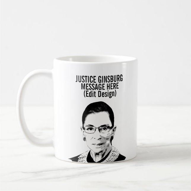 Personlig RUTH BADER GINSBURG Kaffemugg (Vänster)