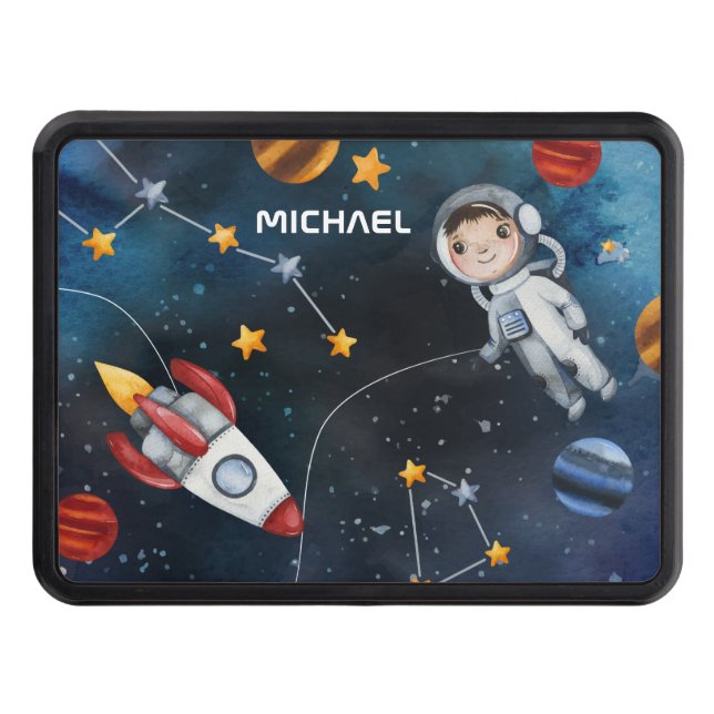 Personlig Rymden Astronaut i Galaxy Dragkroksskydd (Framsidan)