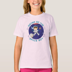 Personlig Rymden Boy Birthday Sister T Shirt