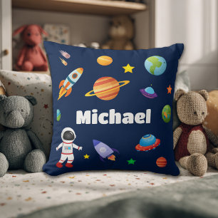 Personlig Rymden Kids Cushion Kudde