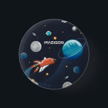 Personlig Rymden Travel Galaxy Knapp<br><div class="desc">Cute rymden-knappar kan du lägga till ett namn för att göra det personligt. Ta en titt på de andra artiklarna i samlingen nedan som bagagemärkena för att matcha de här söta knapparna. Lägg till ett namn genom att klicka på länken "Personalisera" ovan</div>