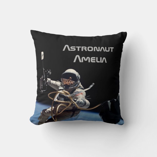 Personlig rymdpromenad för astronaut kudde (Framsida)