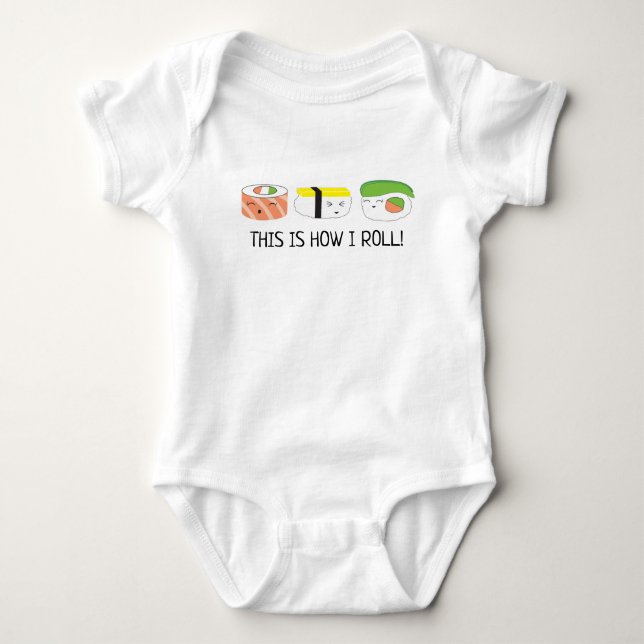 Personlig Så här rullar jag SUSHI T Shirt (Framsida)
