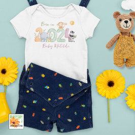personlig safari baby-gåva född 2024 t shirt