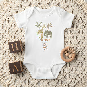 Personlig Safari Baby Näbbduk   Anpassat Namn T Shirt