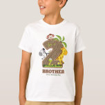 Personlig Safari Birthday Tshirt för Brother T Shirt<br><div class="desc">Matcha din lilla pojkes kläder på hans speciella dag med den här brodern på den berömda safari-skjortan. Besök min butik för att se andra artiklar med samma tema!</div>