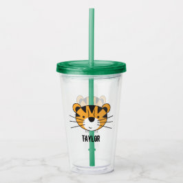 Personlig Safari Tiger Illustration födelsedag Take Away Mugg