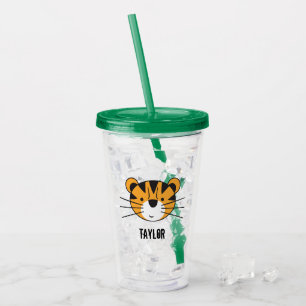 Personlig Safari Tiger Illustration födelsedag Take Away Mugg