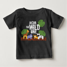 Personlig Safari-VILDEN 1:a födelsedagen T Shirt