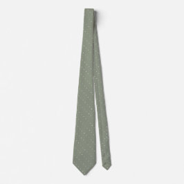 Personlig Sage Grönt White Dot Bröllop Neck Tie Slips