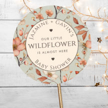 Personlig Sage Grönt WildblomBaby Shower
