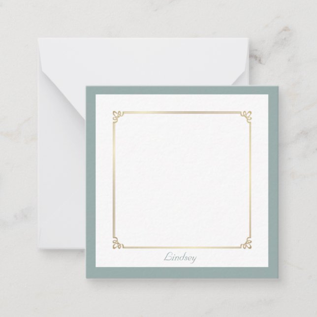 Personlig Sage Note Card Anteckningskort (Framsida)