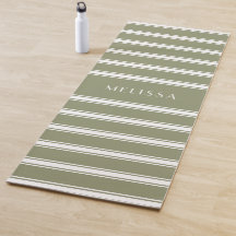 Personlig Sage Summer Stripe Yoga Mat